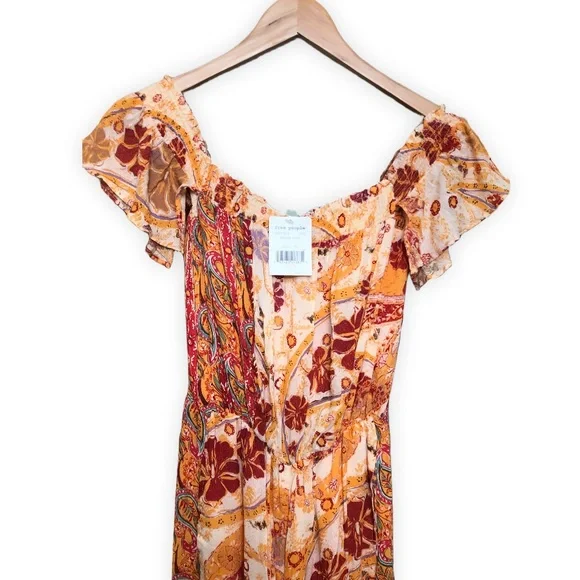 NWT Free People Carmen Wide Leg Off the Shoulder Jumpsuit XS - Picture 8 of 13